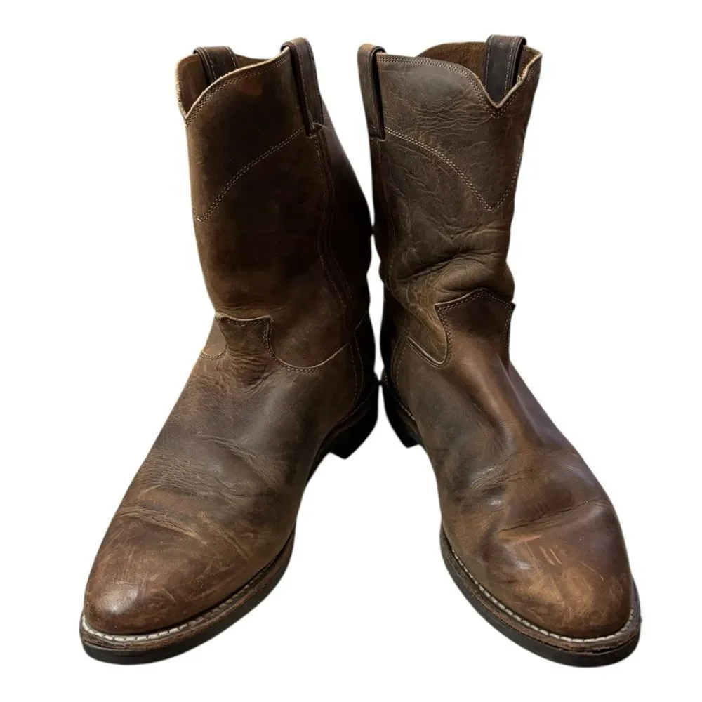 Justin 4116 Men's Classic Roper Boot Bay Apache Cowhide Foot and a Roper Toe 10